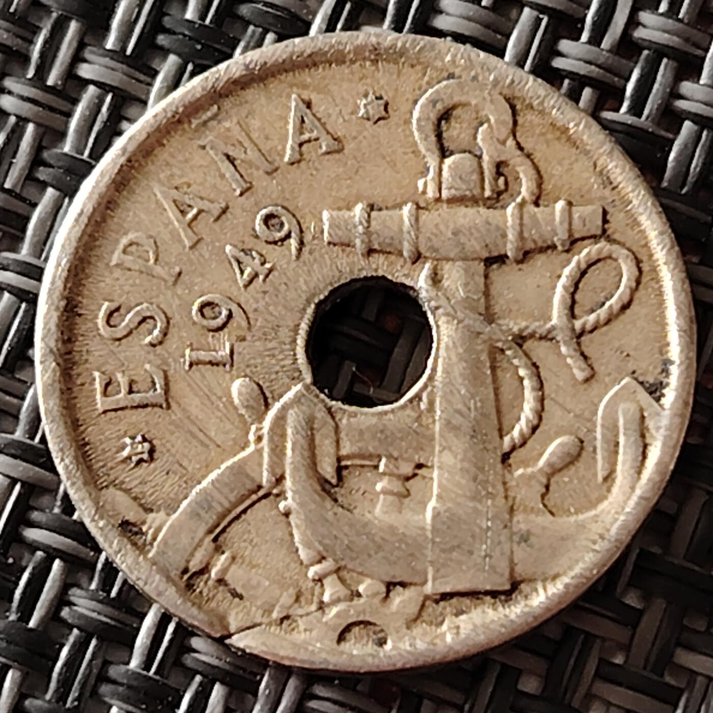 布加迪🐬～世界钱币(上海)🌾第 236 期 /  各国套币和散币 西班牙🇪🇸  1949年 50分
