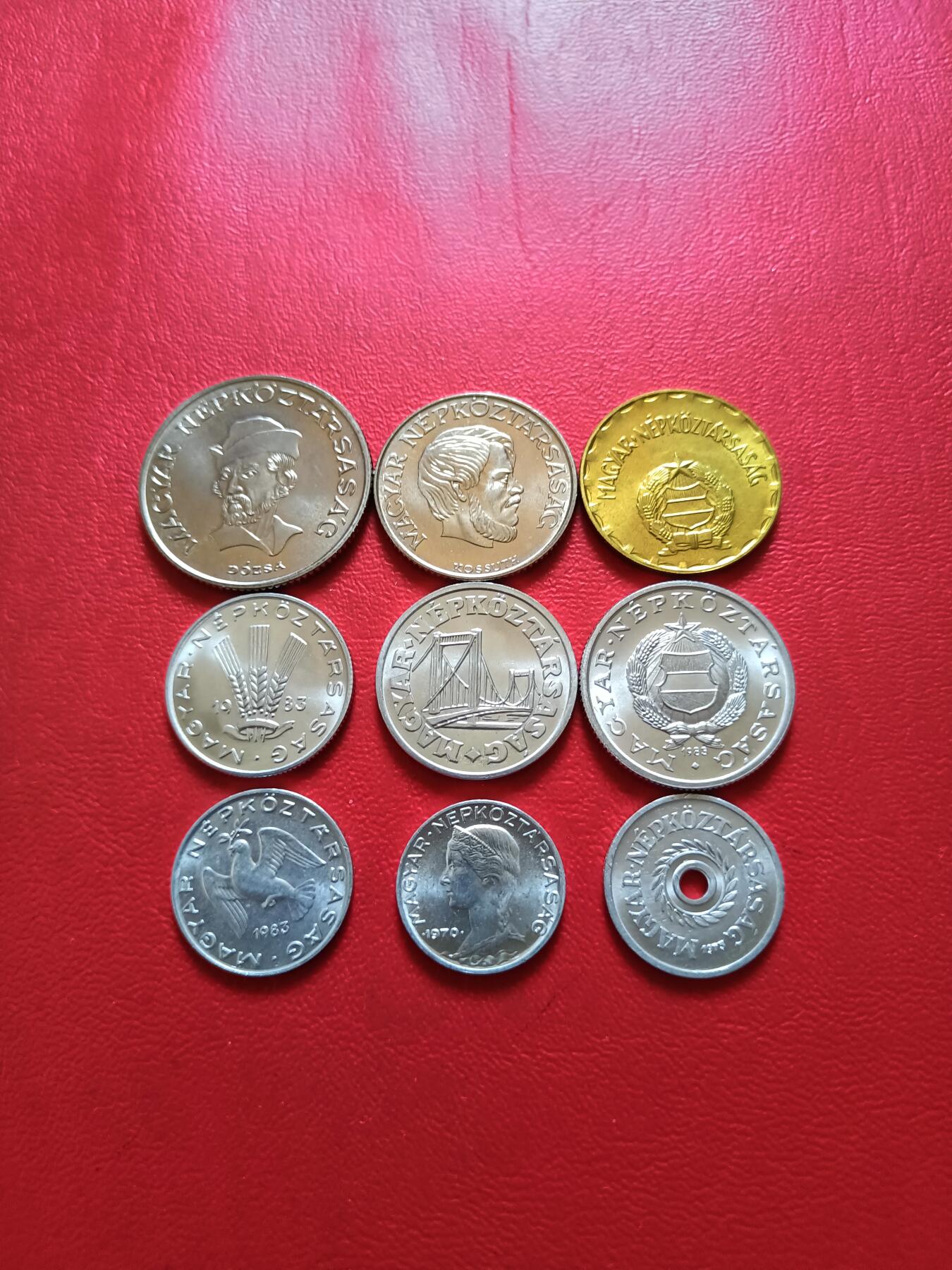 【云涧收藏】第五十六场 匈牙利7～80年代9枚套，UNC