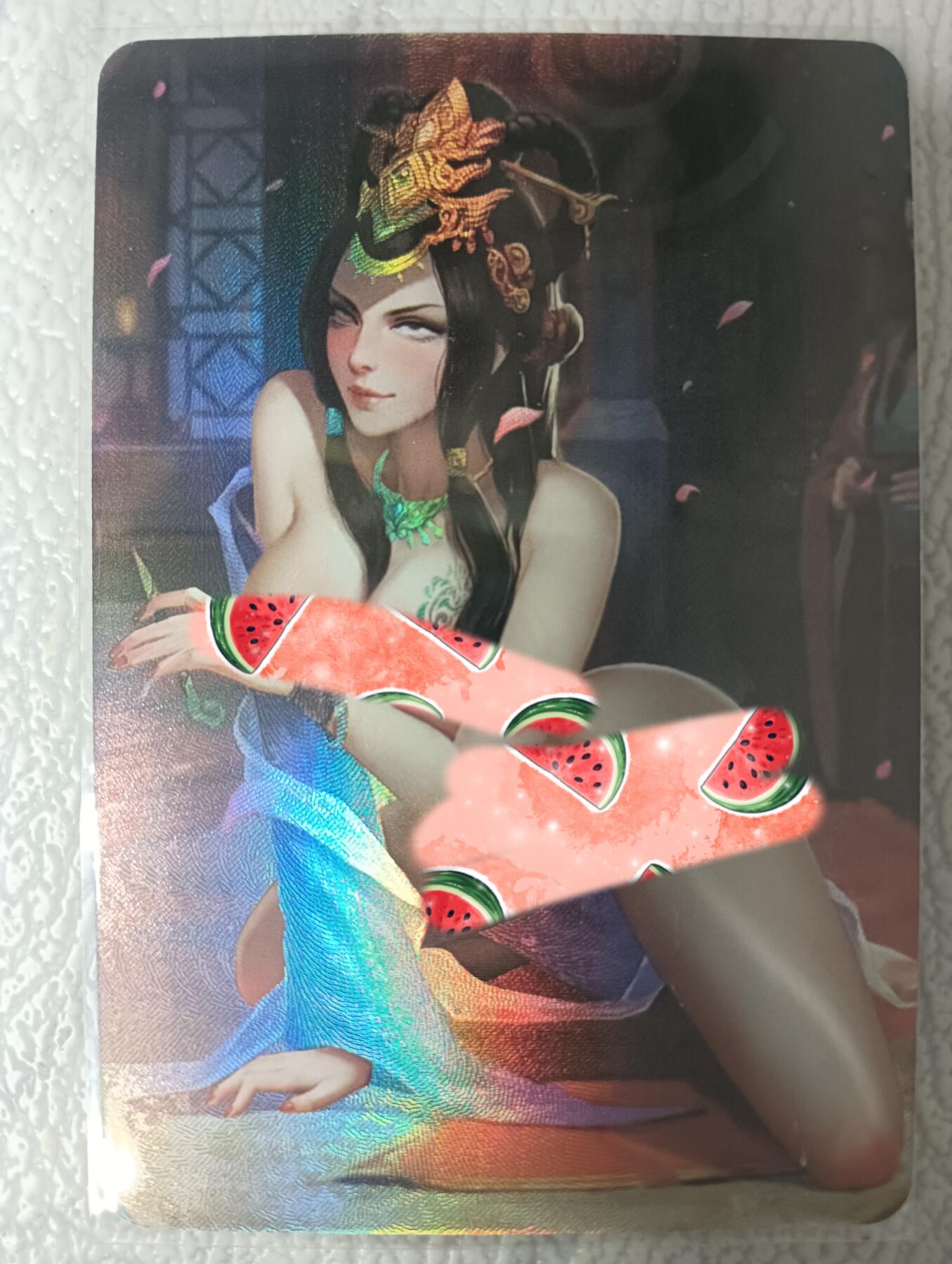 花开卡拍第35期（8月24号周日截拍，品控勿拍!!!拍品不寄存，运费5元，自制卡难免瑕疵，可能存在轻微撞角爆边等出厂瑕疵，品控介意勿拍！） 老八槃涅 绝版艺术版满赠 三国杀蔡夫人 彩闪1张