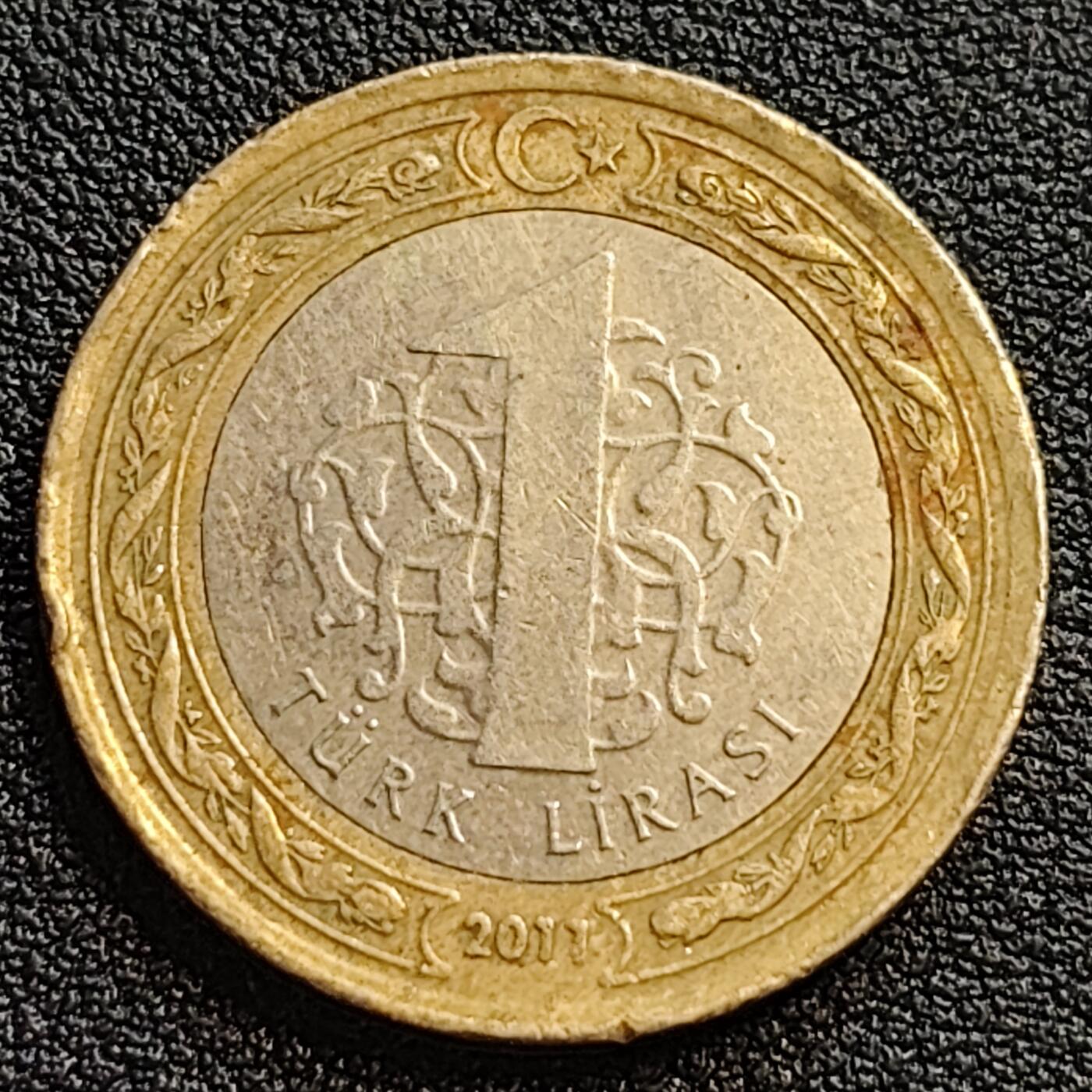 泉币菌-第93场-精品福利场（满包邮条件，下周一发货） 土耳其1里拉双色币 凯末尔总统 26mm