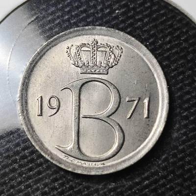KK钱币收藏小铺 第328期 2月预留时间 周末发货 -  1971比利时25分 好品