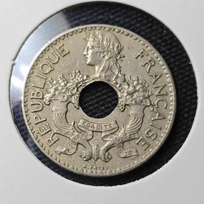 KK钱币收藏小铺 第328期 2月预留时间 周末发货 -  1938法属印支5分镍币 深打状态