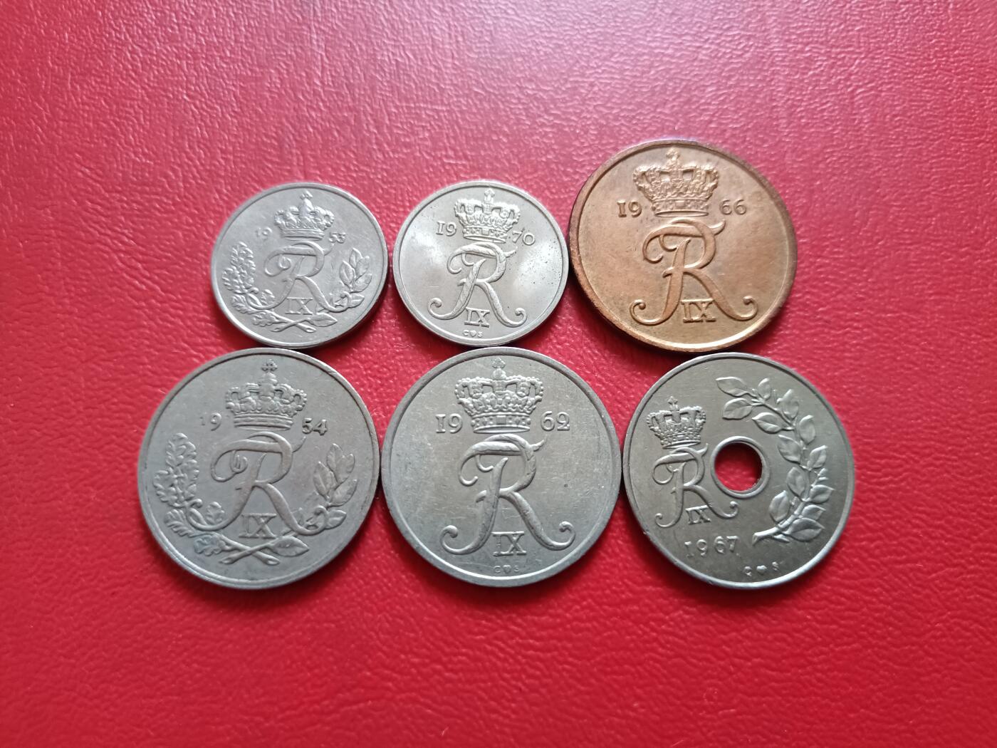 【云涧收藏】第五十六场 丹麦5、10、25殴尔不同版6枚