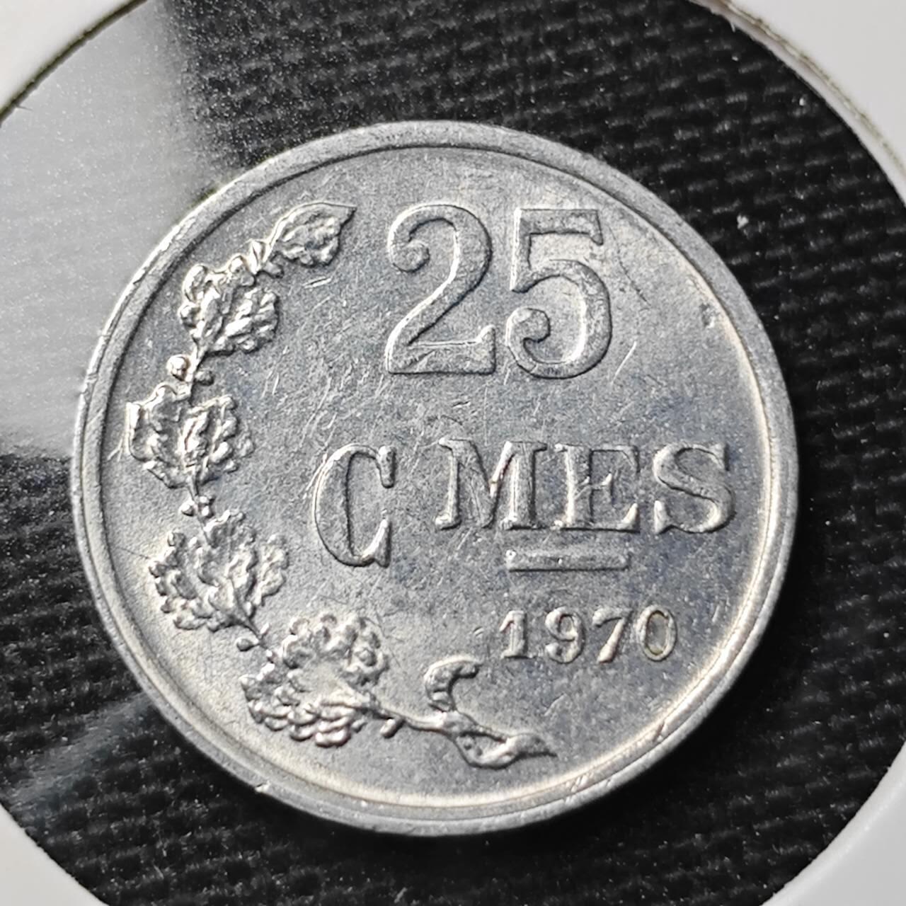 KK钱币收藏小铺 第328期 2月预留时间 周末发货  1970卢森堡25分