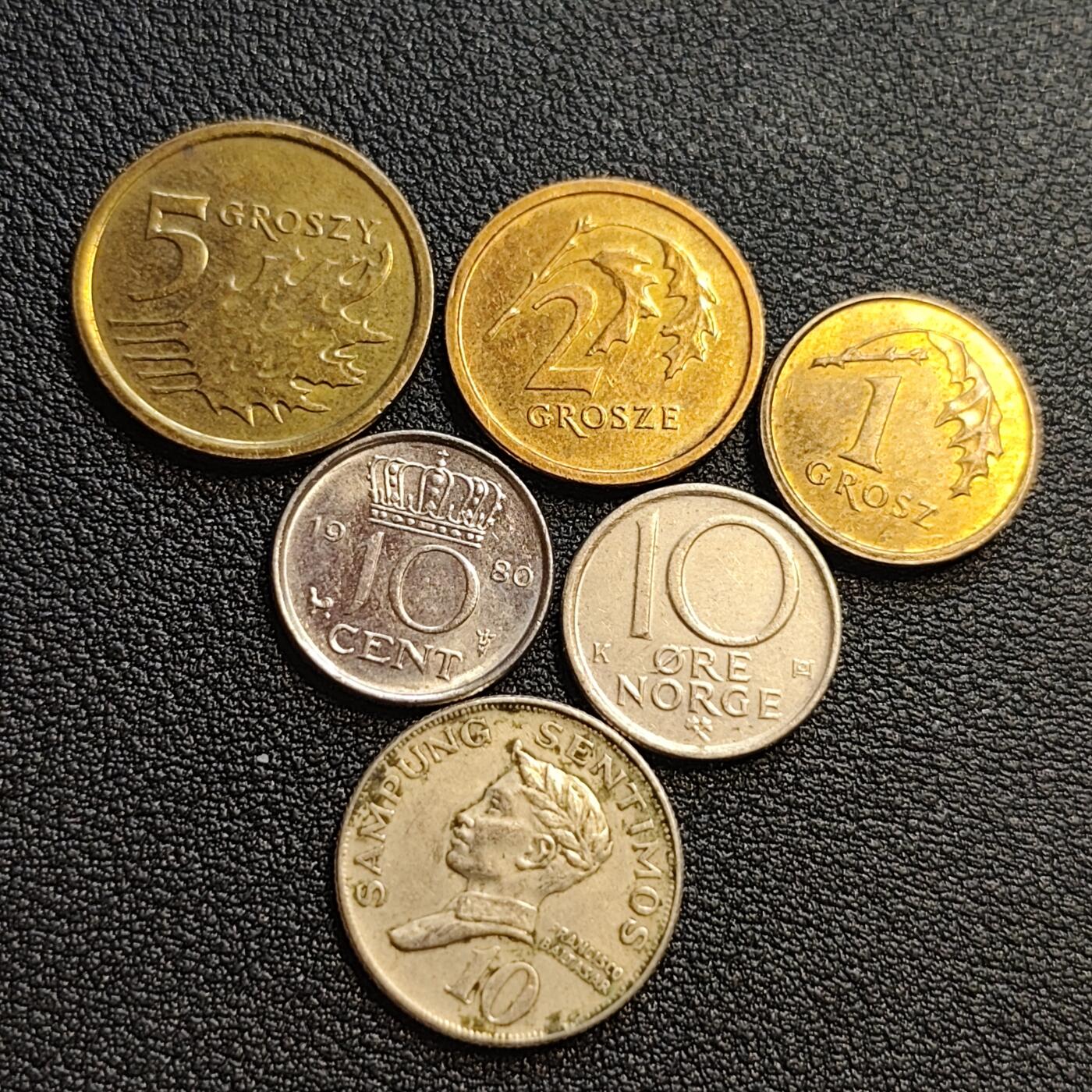 泉币菌-第93场-精品福利场（满包邮条件，下周一发货） 各国散币 6枚