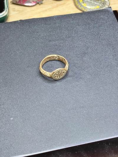 新时代收藏徽章红藏拍卖(第二十四场)  限时回归徽章杂项大合集拍场 中亚回流 阿富汗帝国时期手刻贵族家纹戒指 约明清时期