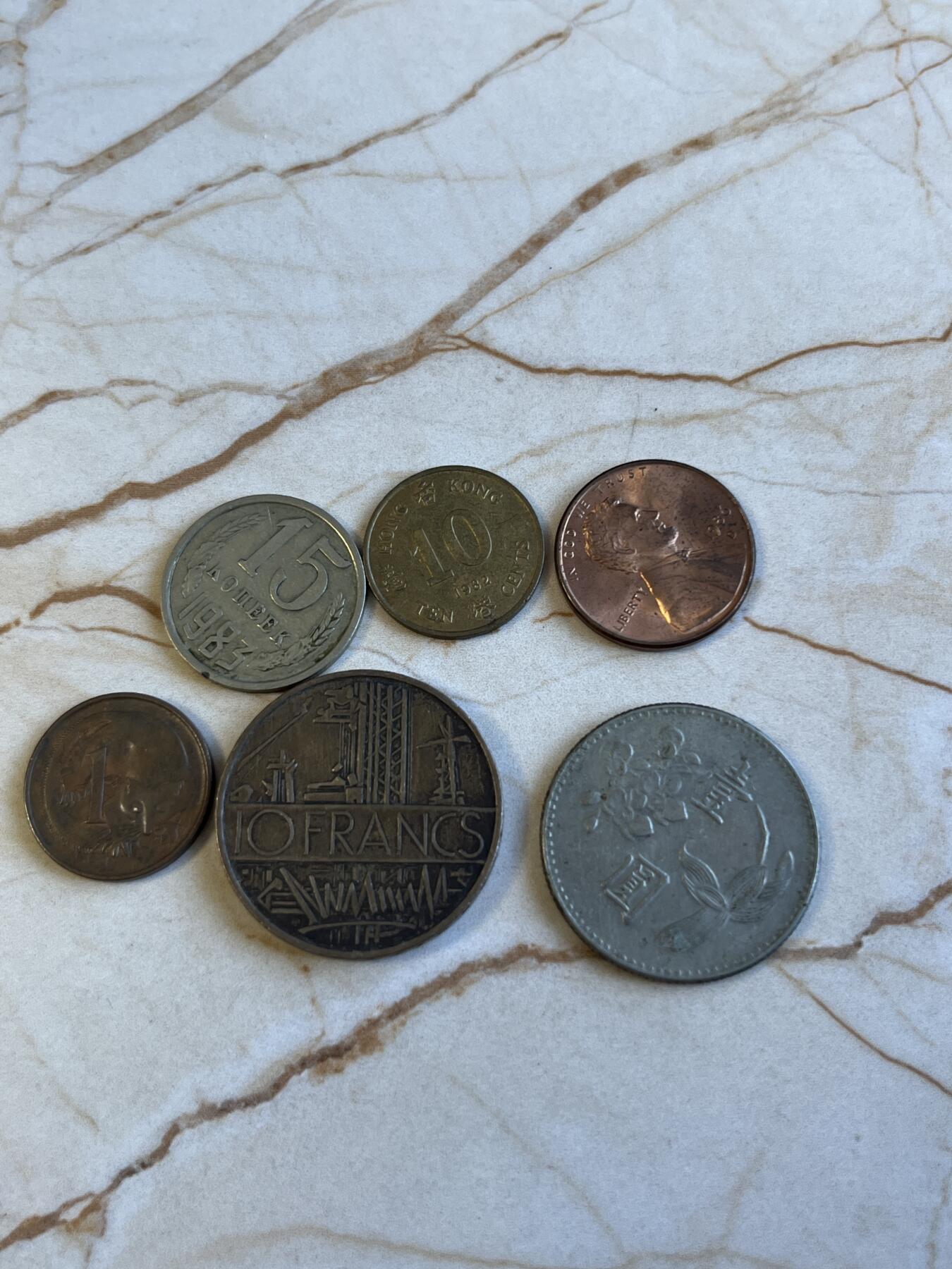 第172期拍卖【长期征集拍品】 多国硬币6枚