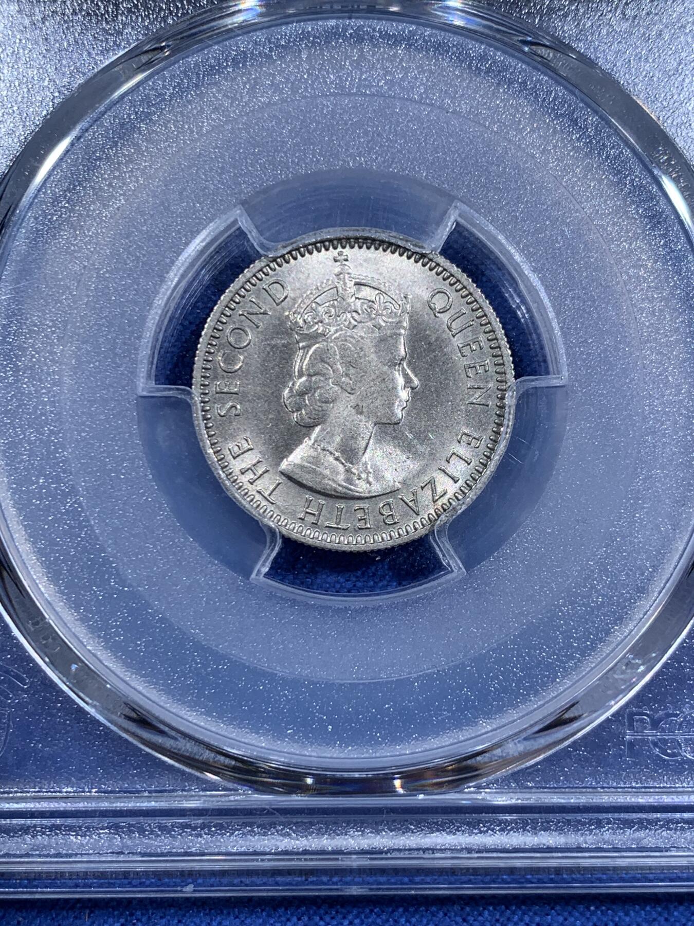 《竞宝斋》第411场 周日，周一，周二，3场连拍 （全场包邮） PCGS MS65 斐济1965年海龟6便士镍币