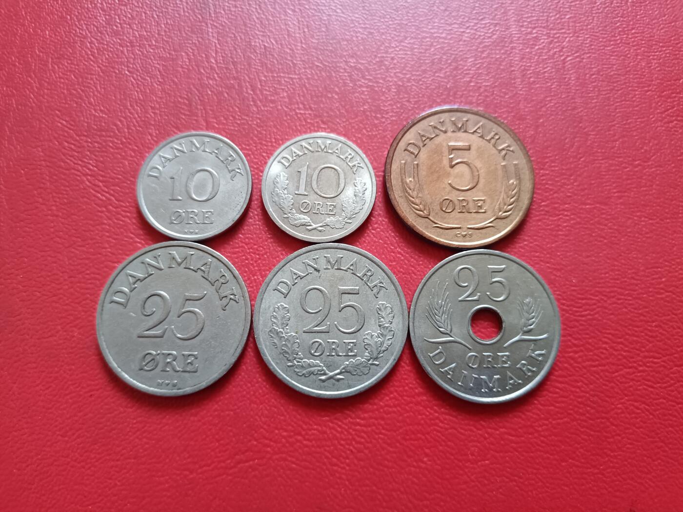 【云涧收藏】第五十六场 丹麦5、10、25殴尔不同版6枚