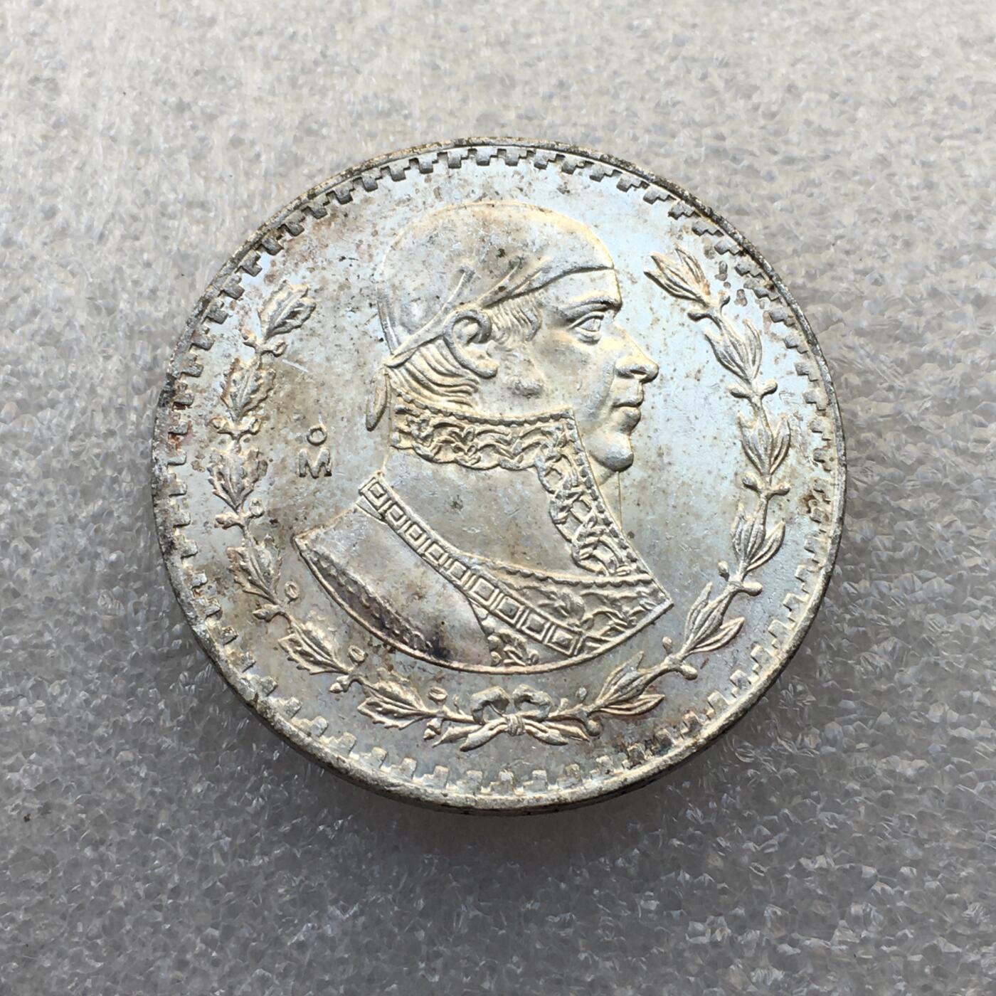 世界钱币专场拍卖 原光品1965年墨西哥鹰洋1比索 16.5克