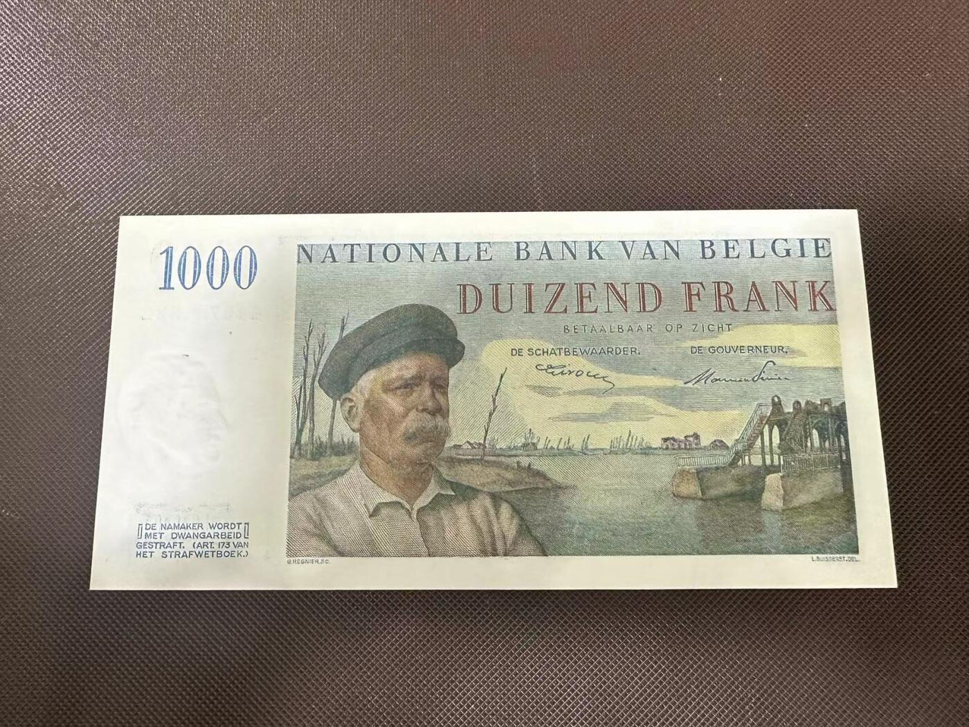 喜羊羊钱币收藏2025第9期(普品场) 比利时1951年 1000 unc