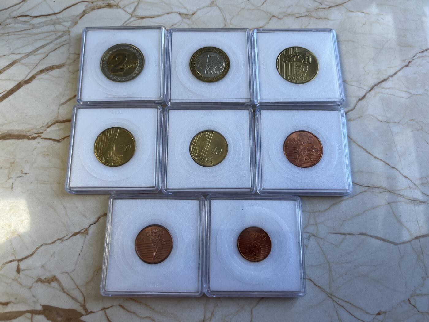 第172期拍卖【长期征集拍品】 瑞士8枚纪念币（2欧，1欧，50分，20分，10分，5分，2分，1分）