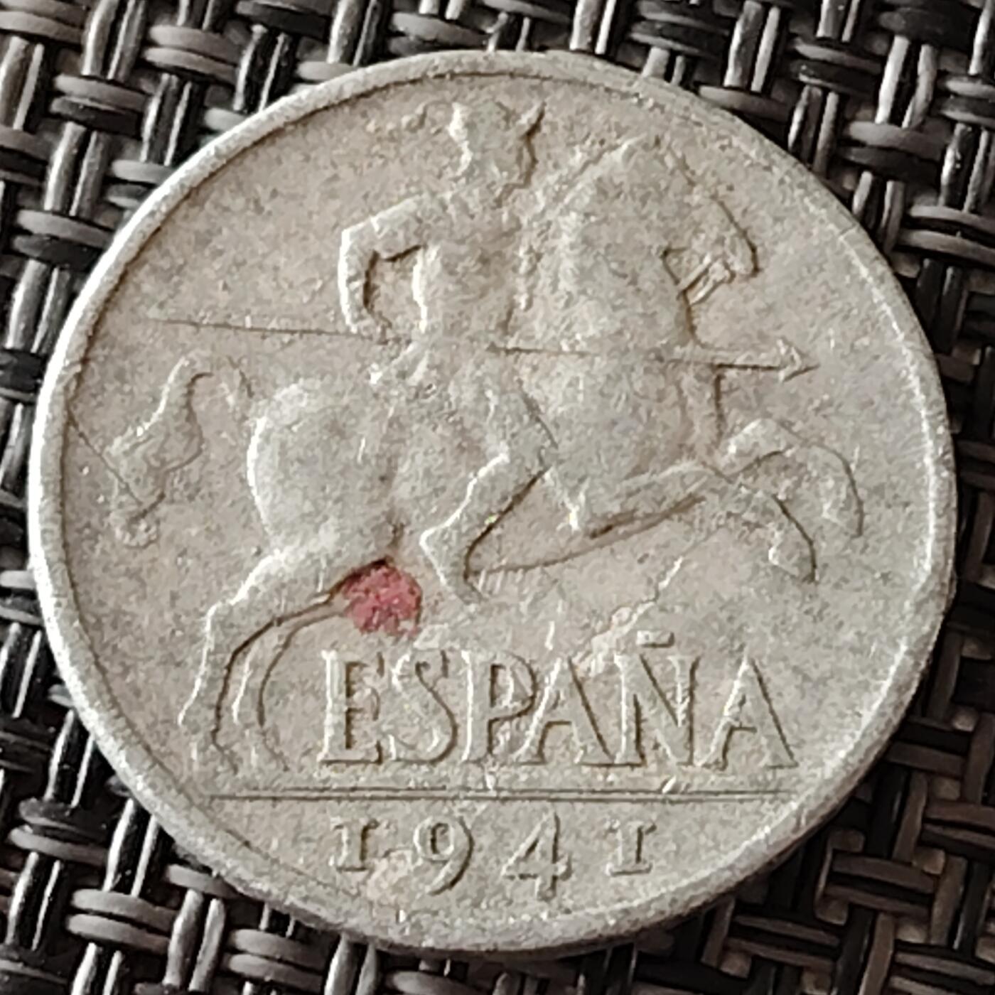 布加迪🐬～世界钱币(上海)🌾第 236 期 /  各国套币和散币 西班牙🇪🇸 1941年 10分铝币