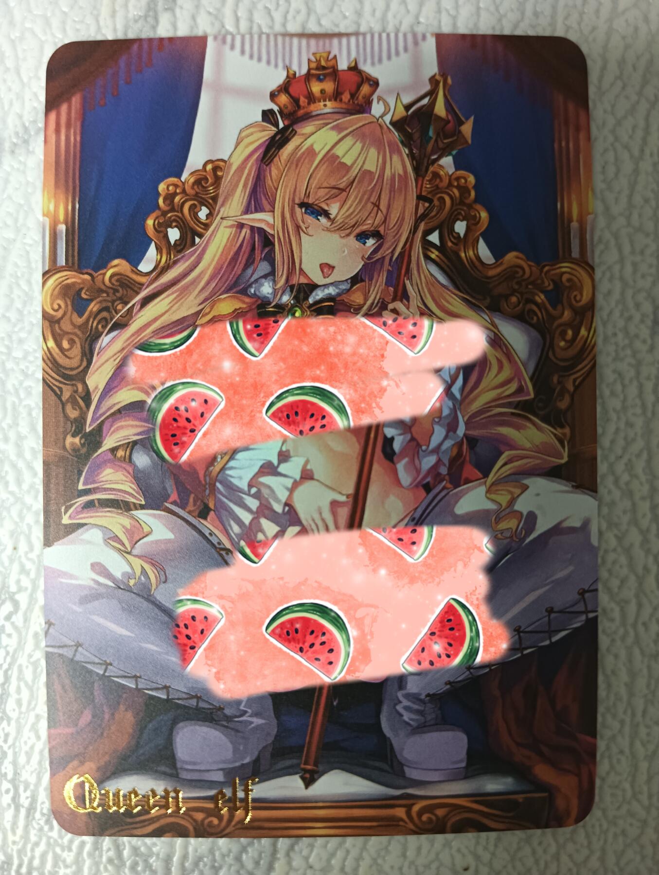 花开卡拍第35期（8月24号周日截拍，品控勿拍!!!拍品不寄存，运费5元，自制卡难免瑕疵，可能存在轻微撞角爆边等出厂瑕疵，品控介意勿拍！） 玩卡秀茉莉 艺术版 精灵女王 彩闪1张
