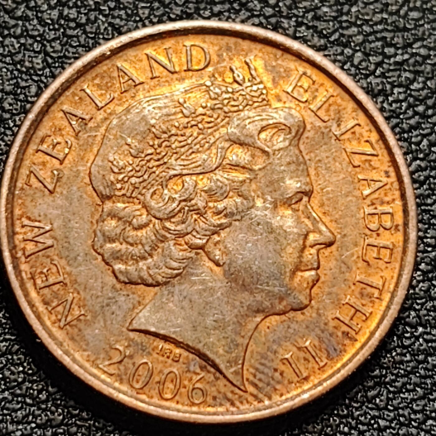 泉币菌-第93场-精品福利场（满包邮条件，下周一发货） 毛利人面具 英属新西兰10分硬币 伊丽莎白二世女王 23.62毫米 5.66克 