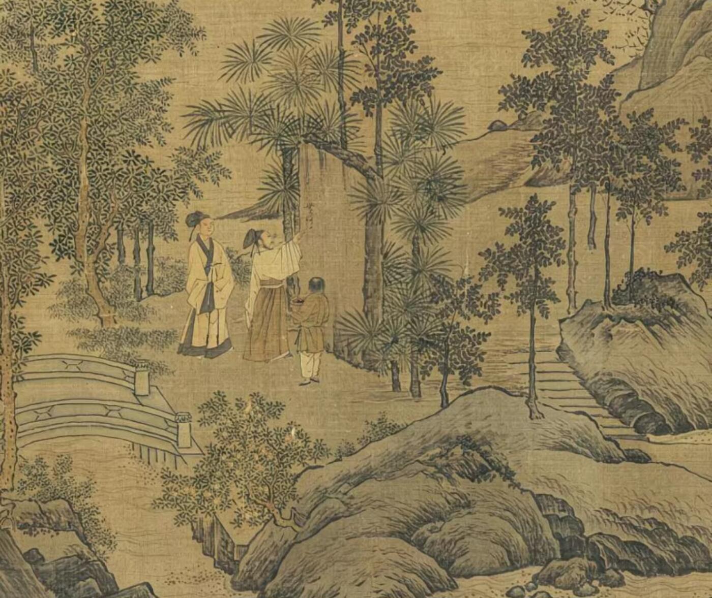 南宋刘松年 西园雅集图 名家国画真迹复制品高清微喷绢本临摹范本