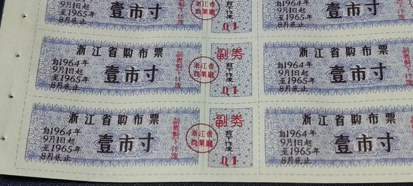 票证拍场，都是整版或者联票 浙江省购票，1964年—1965发行，整版20枚