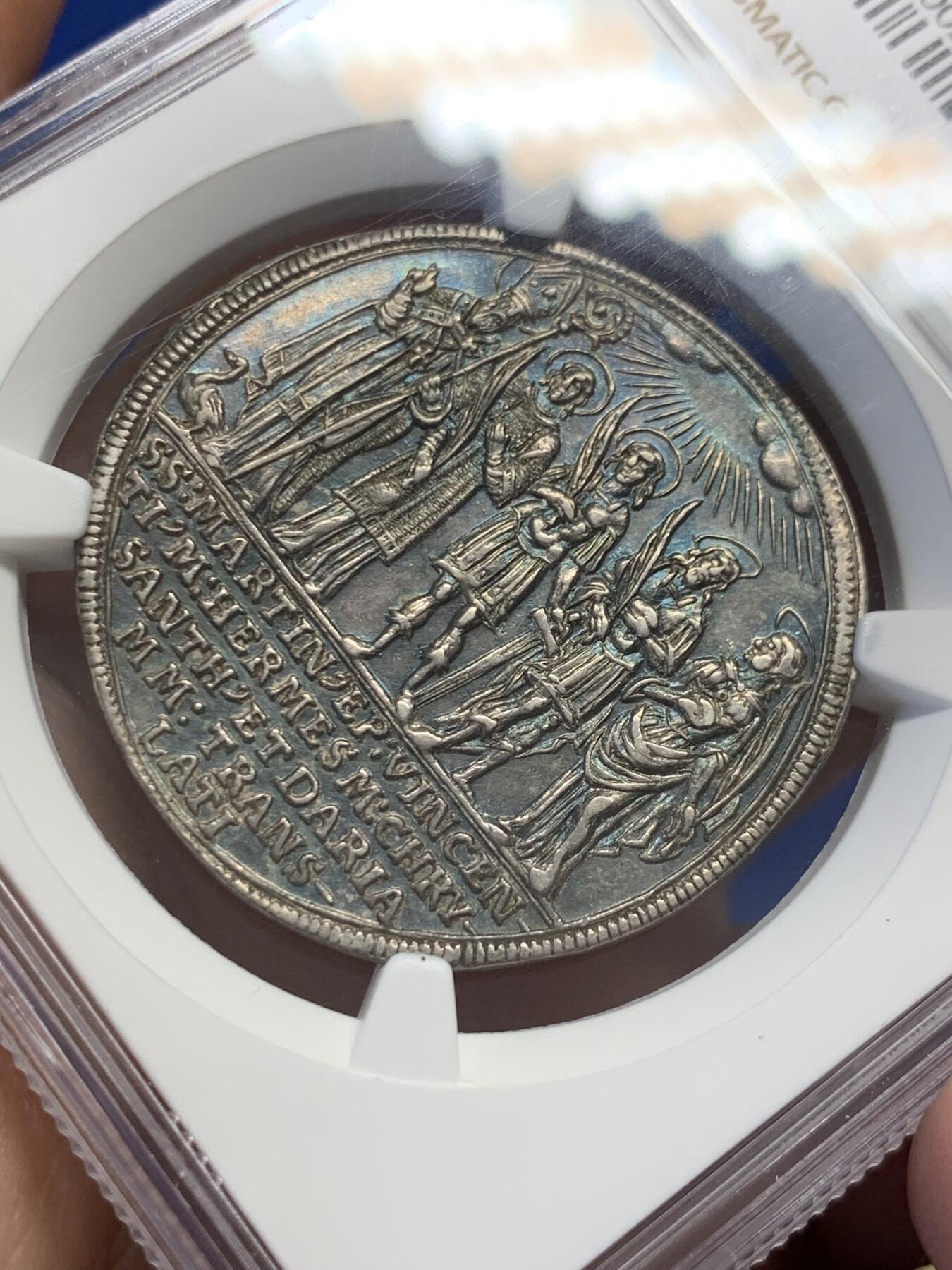《竞宝斋》第411场 周日，周一，周二，3场连拍 （全场包邮） 冠军分 NGC MS63 1682 奥地利萨尔茨堡教区1100周年半泰勒 单年版