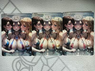 花开卡拍第35期（8月24号周日截拍，品控勿拍!!!拍品不寄存，运费5元，自制卡难免瑕疵，可能存在轻微撞角爆边等出厂瑕疵，品控介意勿拍！） - 鸡腿满赠卡 出浴少女  3工艺
