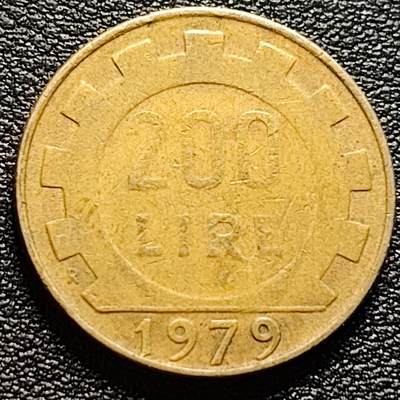 泉币菌-第94场-散币乐园场（满包邮条件，下周一发货） - 意大利1979年200里拉 丰收女神 齿轮 铝青铜币 外国硬币 24mm 