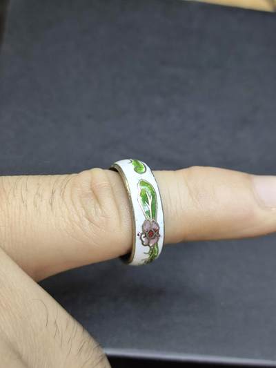 新时代收藏徽章红藏拍卖(第二十四场)  限时回归徽章杂项大合集拍场 80年代创汇期 掐丝珐琅戒指