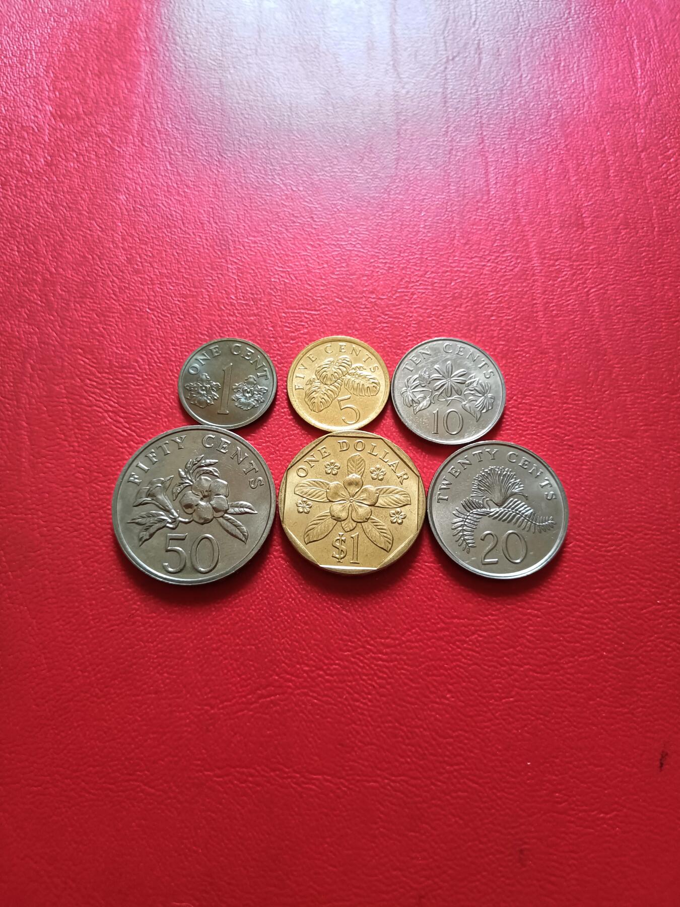 【云涧收藏】第五十六场 新加坡1990年套币，UNC，1分氧化