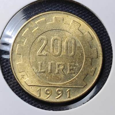 KK钱币收藏小铺 第328期 2月预留时间 周末发货 -  1991意大利200里拉铜币