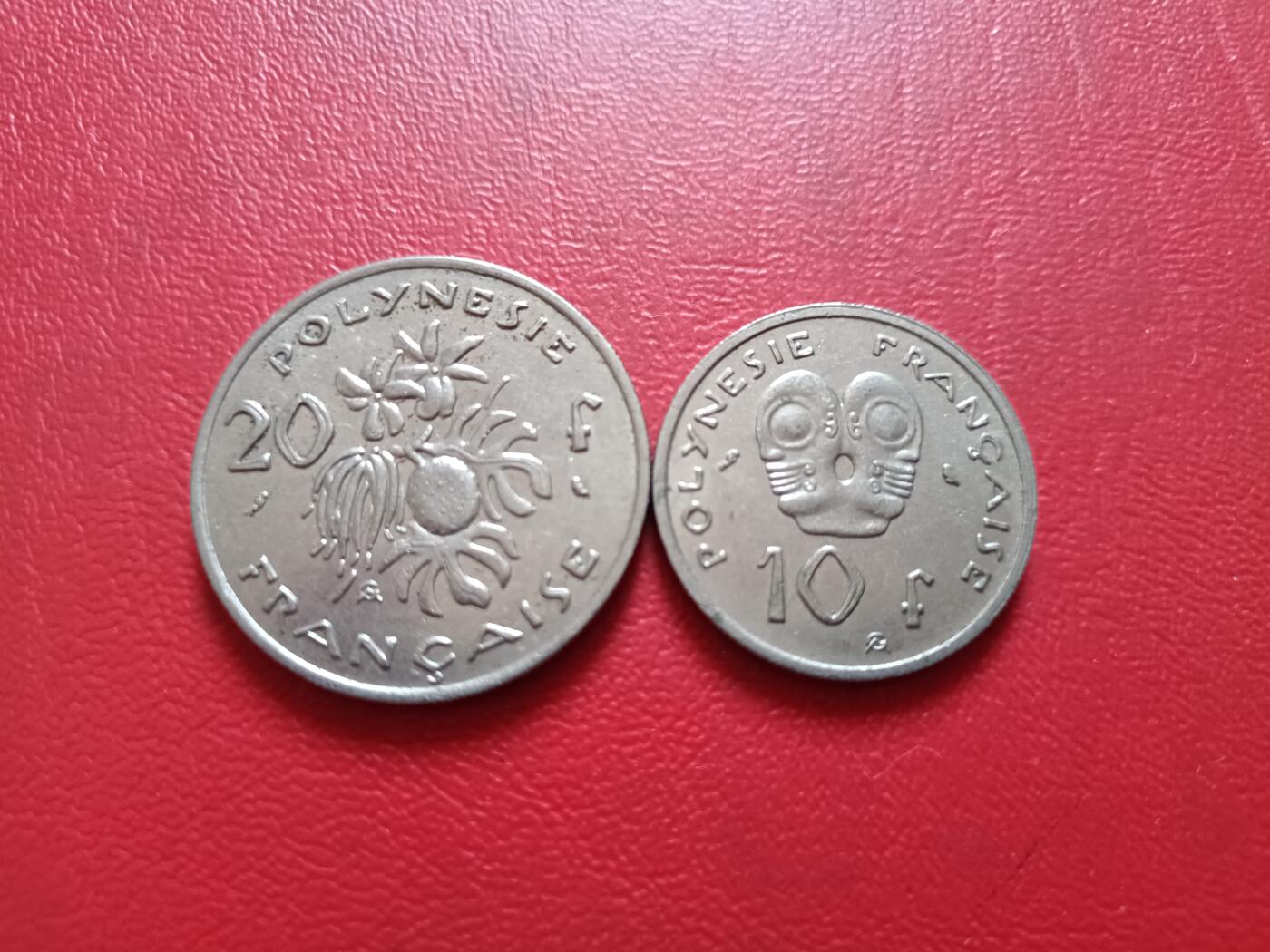 【云涧收藏】第五十六场 波利尼西亚1967年10、20法郎2枚