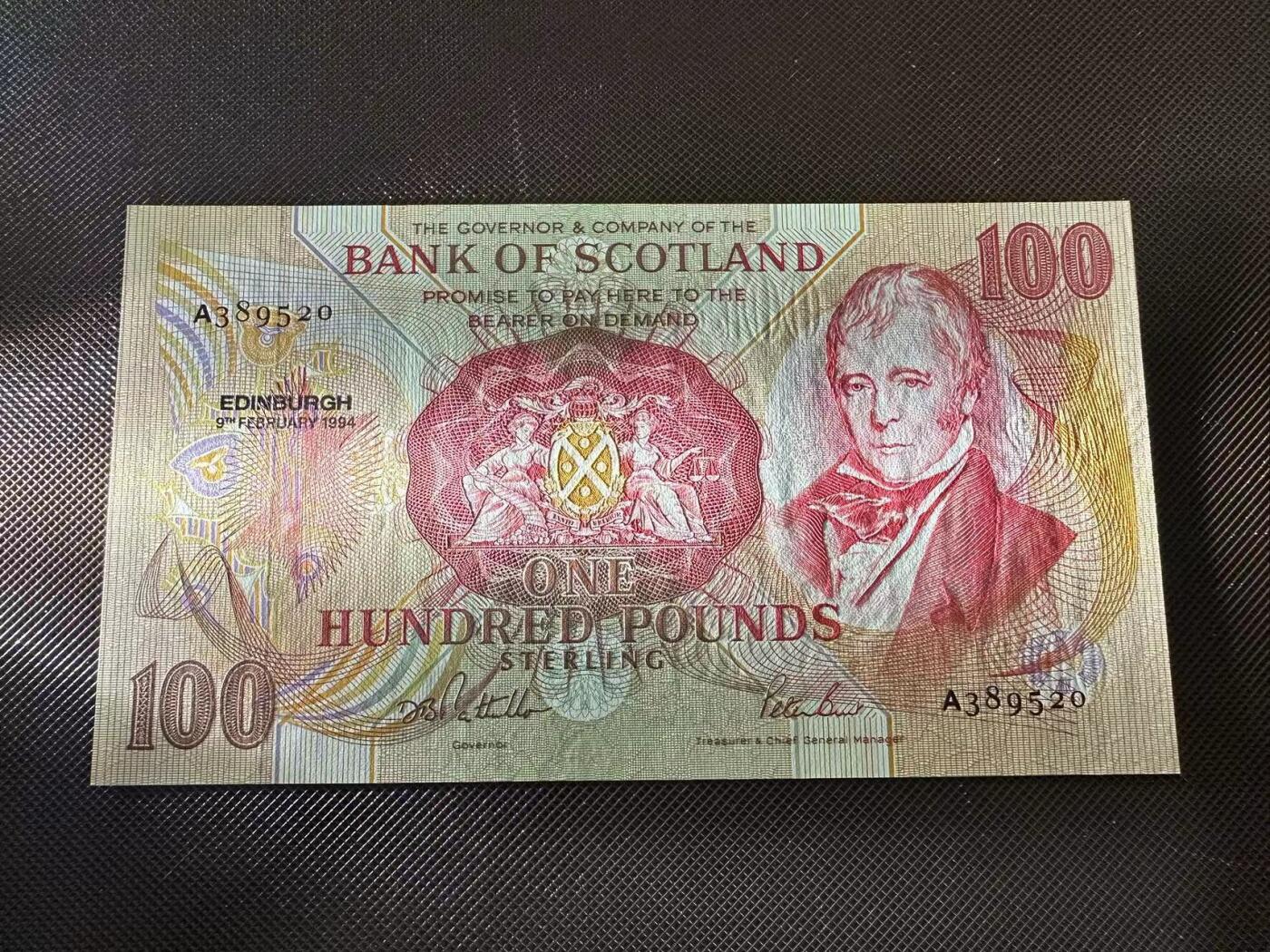 喜羊羊钱币收藏2025第9期(普品场) 苏格兰1994年 100 unc  a冠无47