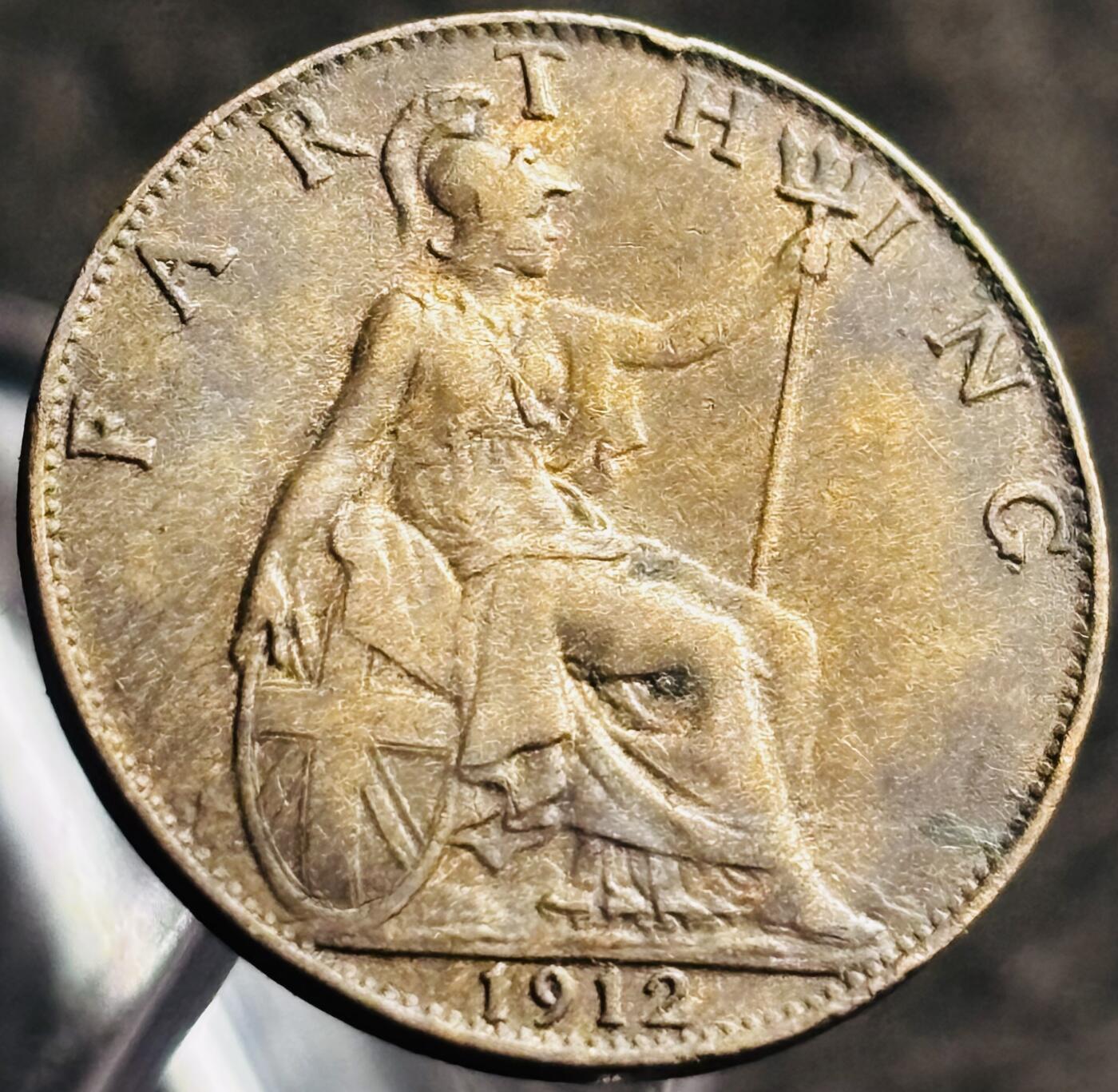 文馨钱币收藏第 268 场，长期接收代拍品 早期极美品 1912 年英国乔治五世法新铜币