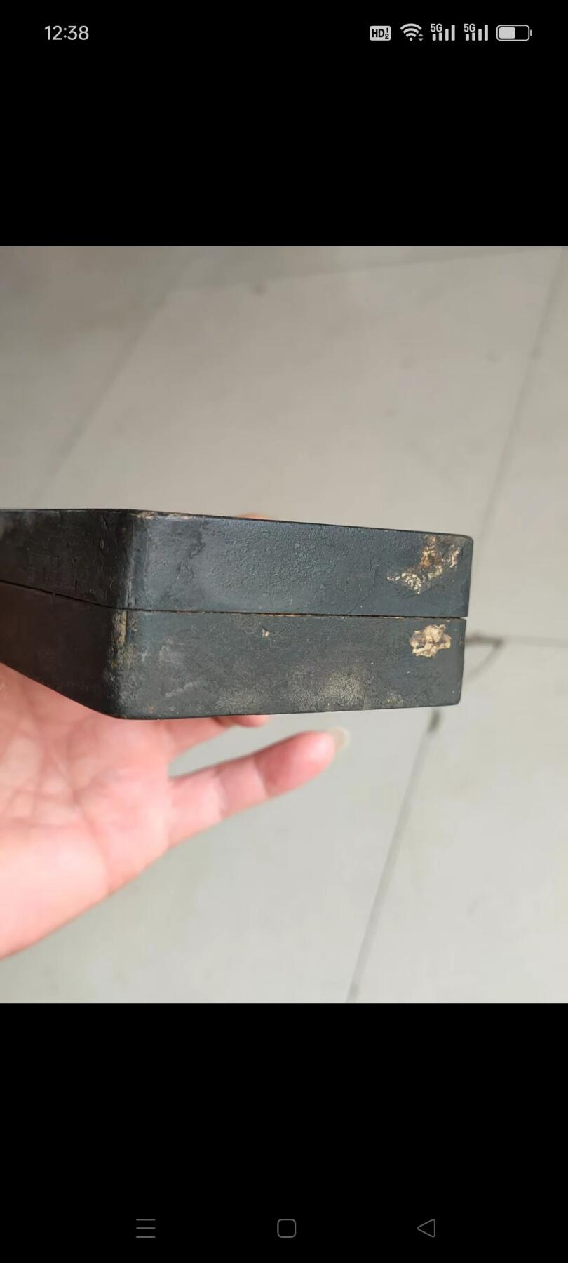 民国时期名人白铜墨盒，錾刻桃花源记，包浆厚重，保存完好，品相如图