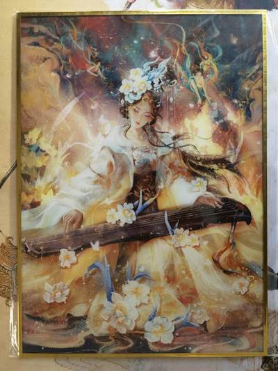 奇趣收藏卡牌拍卖第21场 【亲签卡】山河潮玩 雪舟 绘 敦煌十二花神 十二月水仙  背面亲签  A4色纸大卡 厚约1.5mm