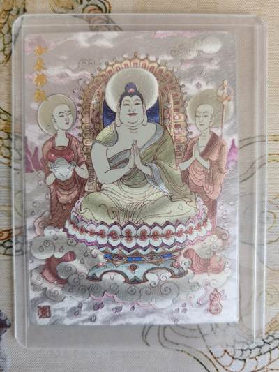 奇趣收藏卡牌拍卖第21场 - 【亲签卡】陈岱青   如来佛祖  粗闪 亲签  编号 023/130   全新覆膜卡夹卡膜保护