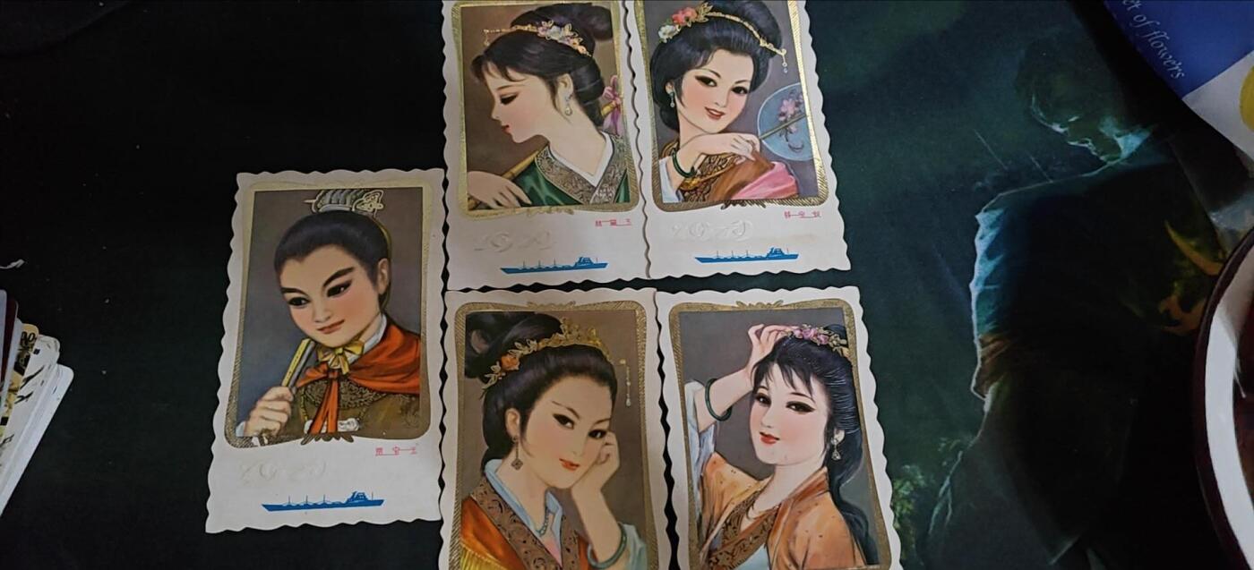 1979年年历卡，红楼梦（五张套出）