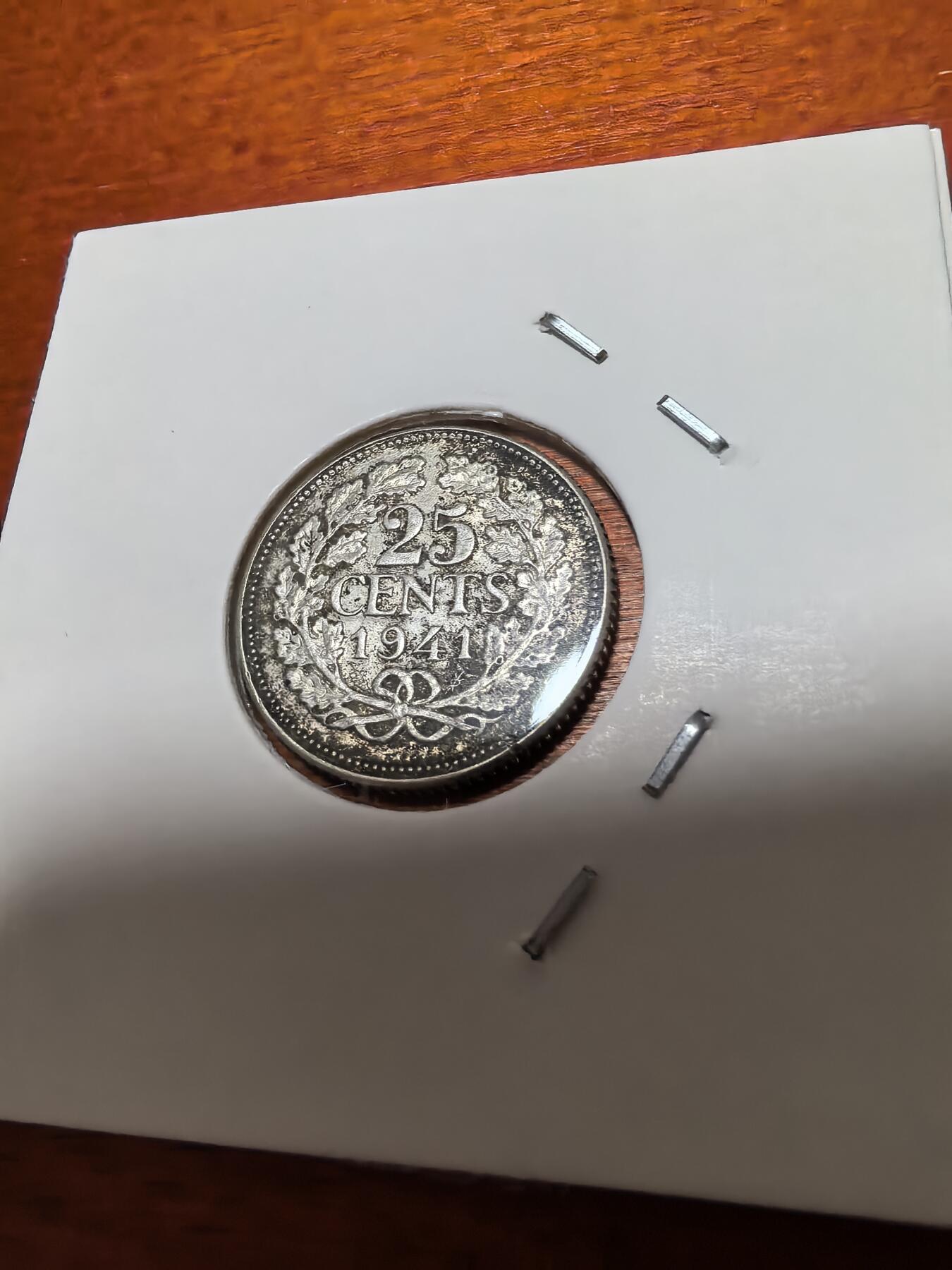 长老汇蛇年精选第四十场拍卖 1941荷兰威廉明娜25分银币