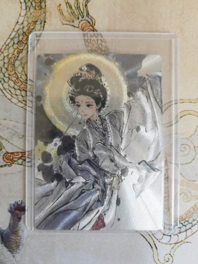 奇趣收藏卡牌拍卖第21场 星宿文创 x迟迟 嫦娥 粗闪1张 全新卡夹卡膜保护