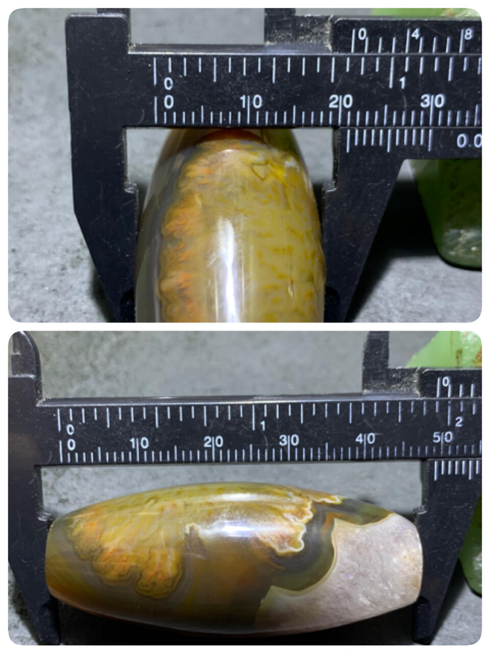 精美冻料草花纹冰飘战国红玛瑙大桶珠一个，