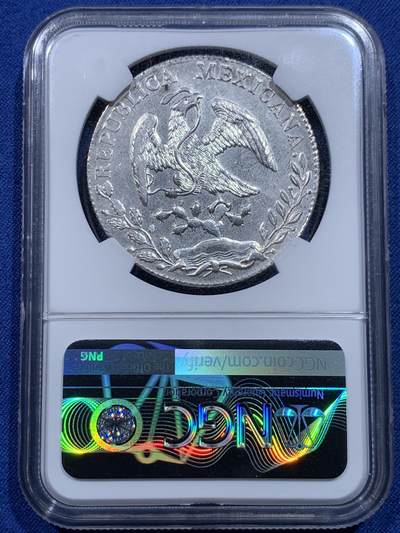 《竞宝斋》第412场 周日，周一，周二，3场连拍 （全场包邮） NGC UNC 墨西哥 1891 GO 8R花边鹰洋银币 打制细节好