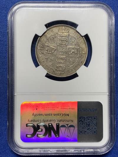 《竞宝斋》第412场 周日，周一，周二，3场连拍 （全场包邮） NGC UNC 英国 1880 维多利亚 哥特弗洛林 实物细节极美，可惜包浆过厚给了97，外拍已经起飞的品种，会处理的推荐入手
