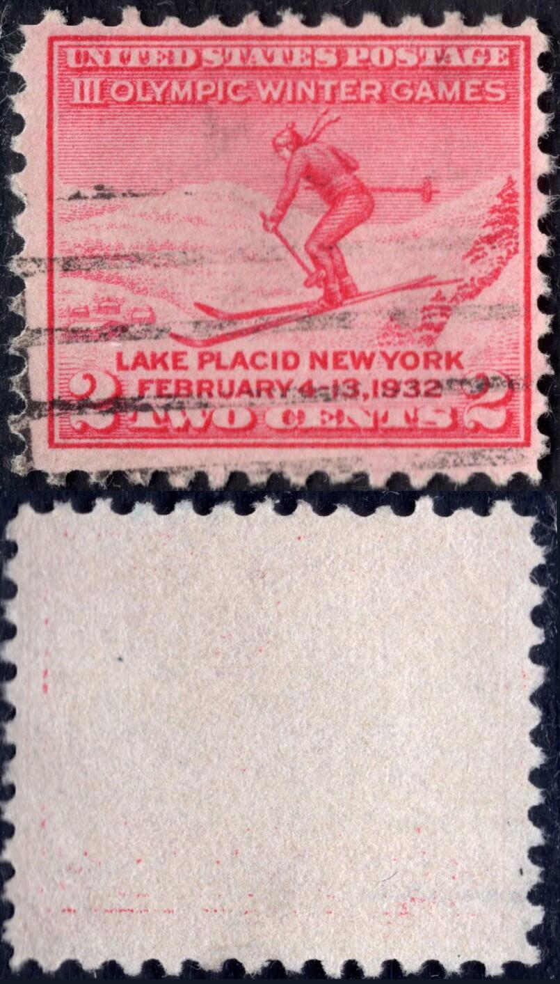 洪涛臻品批发群 精选邮票限时拍卖第1084期  美国1931年 1932第3届冬奥会 纽约小镇普莱西德湖