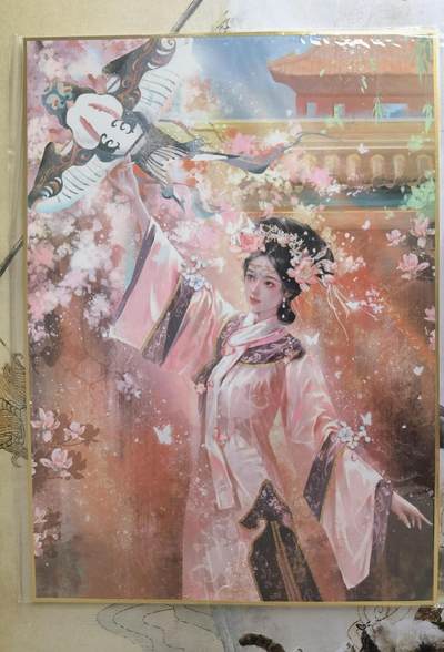 奇趣收藏卡牌拍卖第21场 山河潮玩 雪舟 绘 甄嬛 A4色纸大卡 厚约1.5mm