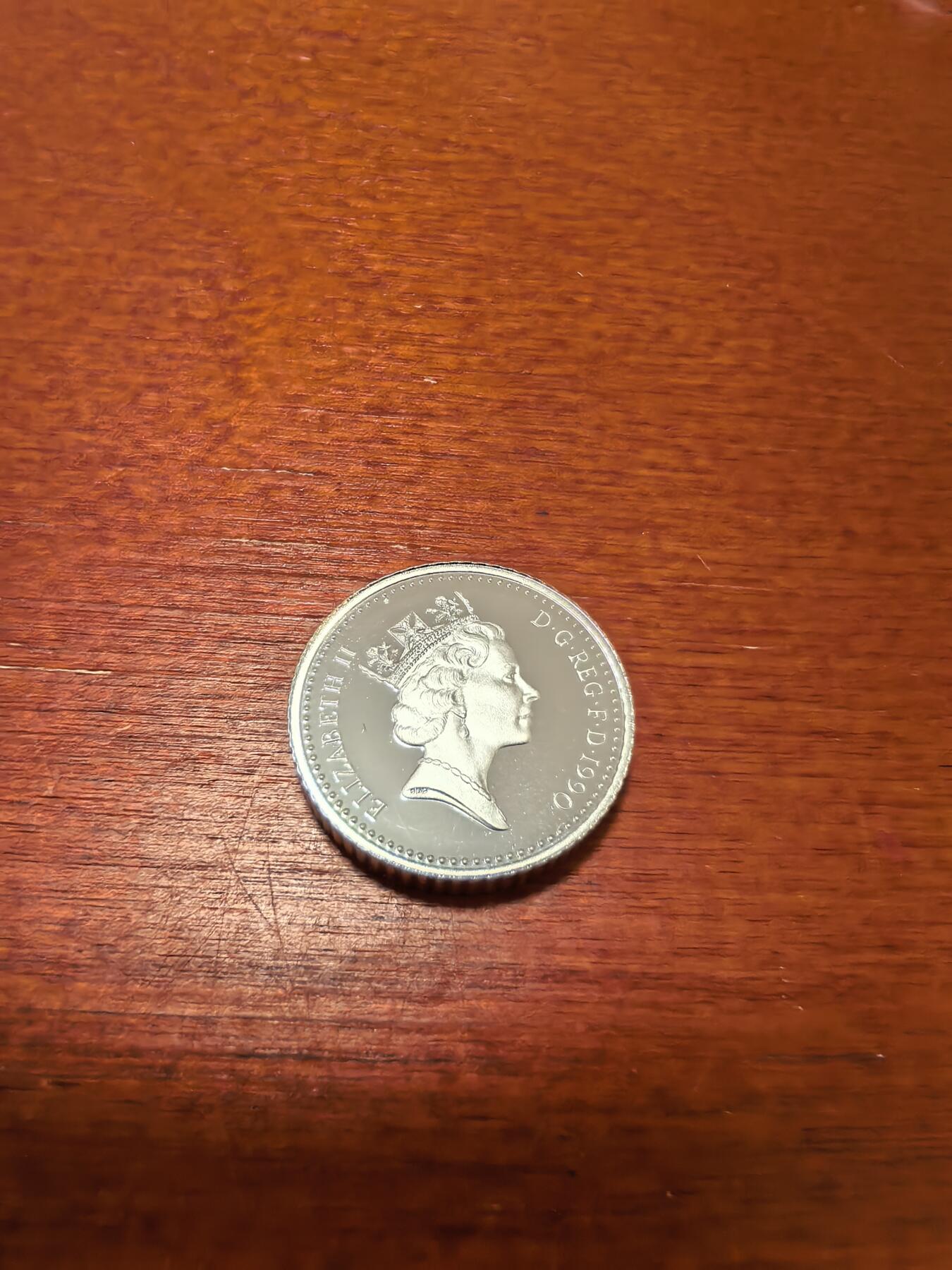 长老汇蛇年精选第四十场拍卖 1990英国5便士精制加厚银币，盒证全，少见！