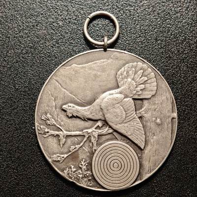 【德藏】世界币章拍卖第143期（拍品征集中~欢迎藏友联系） - 1931年 德国射击节奖章纪念银章 原味淡包浆 直径约：40.4mm；重约：22g