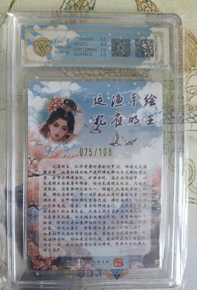 奇趣收藏卡牌拍卖第21场 【亲签评级卡】山河潮玩限定礼盒 延渔 亲签 孔雀明王 10 GEMMINT  编号075/108