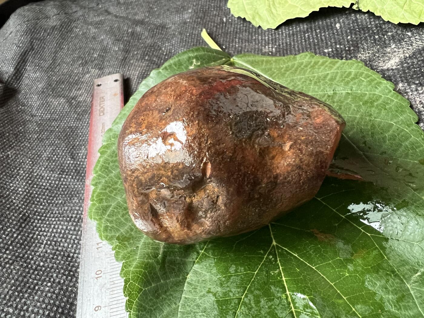 零元拍：南红玛瑙手把石。约194克，红白相间纯天然，独一无二的（天然原石不可避免有瑕疵，裂纹，介意勿拍）因为拍照环境以及光线的变化，颜色以实物为准。成品很美丽，原石亦魅力无穷。