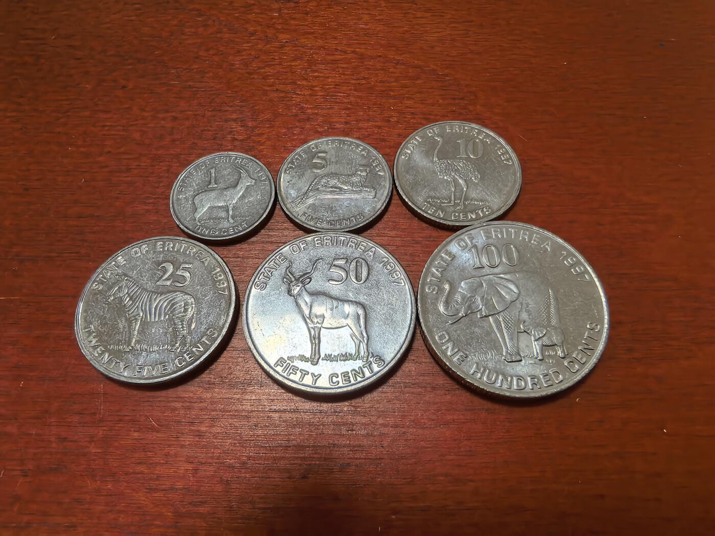 长老汇蛇年精选第四十场拍卖 1997厄尔特里特清年份6枚动物套币