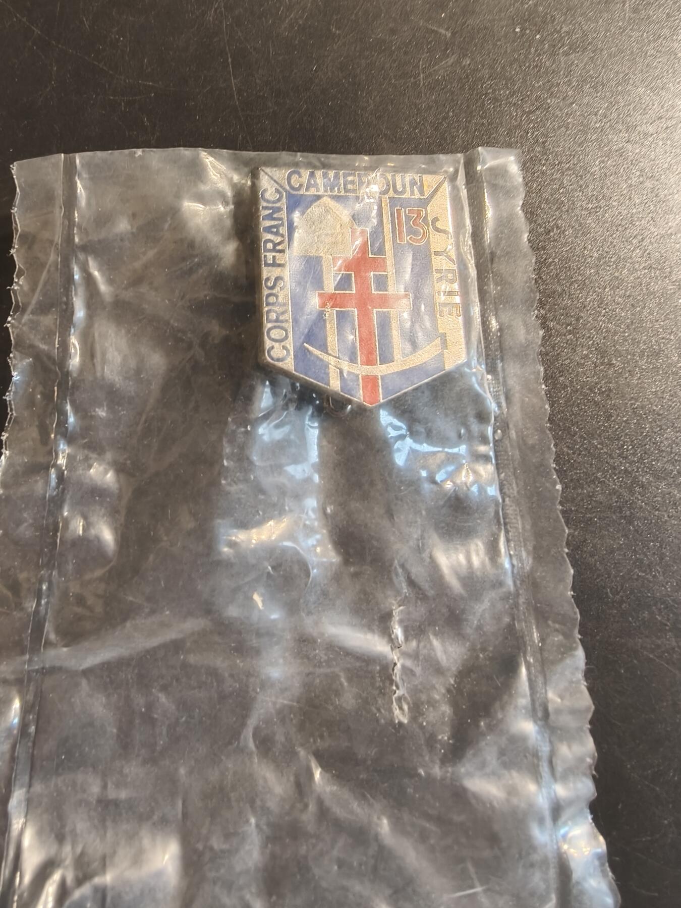 老王徽章第144期 法属喀麦隆第13工兵团证章   原袋