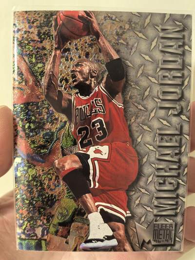 丫丫卡拍第5.5期周中特别场（周四20：30截止） - 1996年FLEER METAL  NBA  迈克尔乔丹  裸卡 年代久远产物难免瑕疵