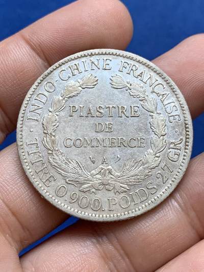 《竞宝斋》第412场 周日，周一，周二，3场连拍 （全场包邮） 法属印支1906年坐洋 原汁原味的状态 底板不错