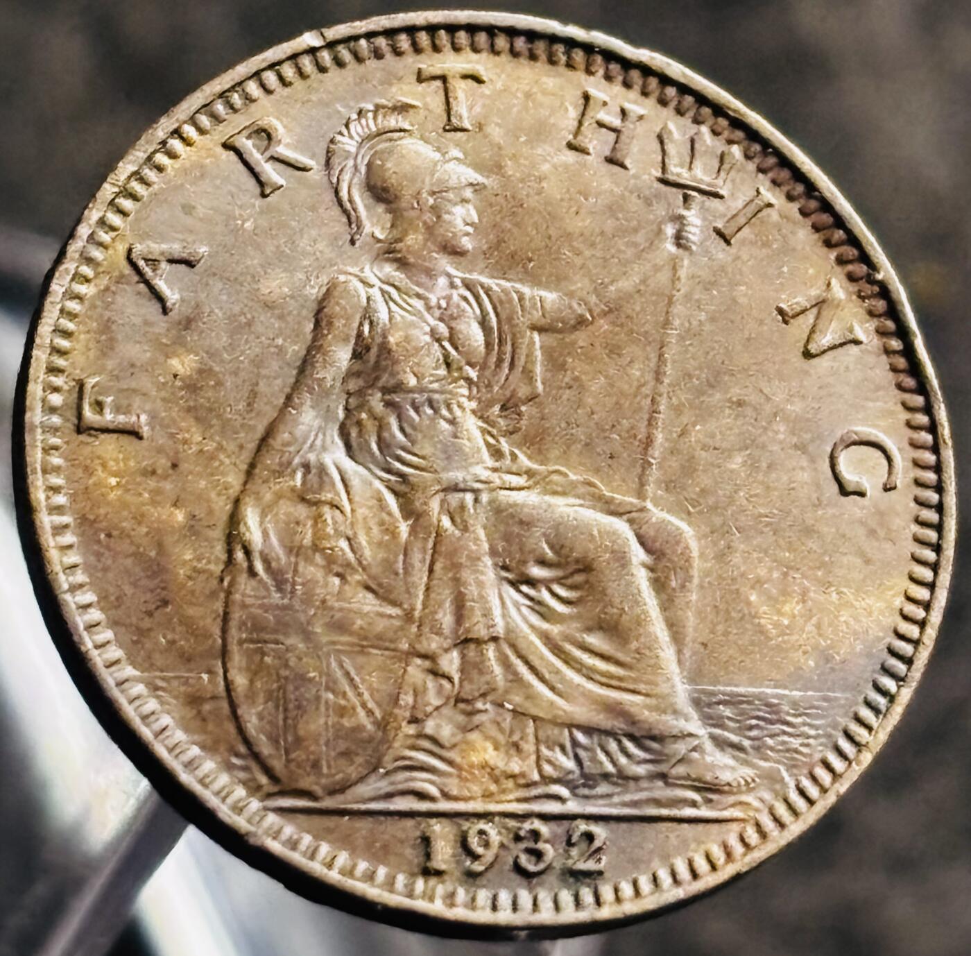 文馨钱币收藏第 268 场，长期接收代拍品 极美品 1932 年英国乔治五世法新铜币